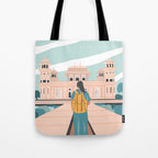 Girl traveling in India Tote Bag Gallery Image 1