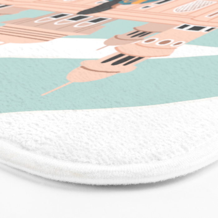 Girl traveling in India Bath Mat Gallery Image 3