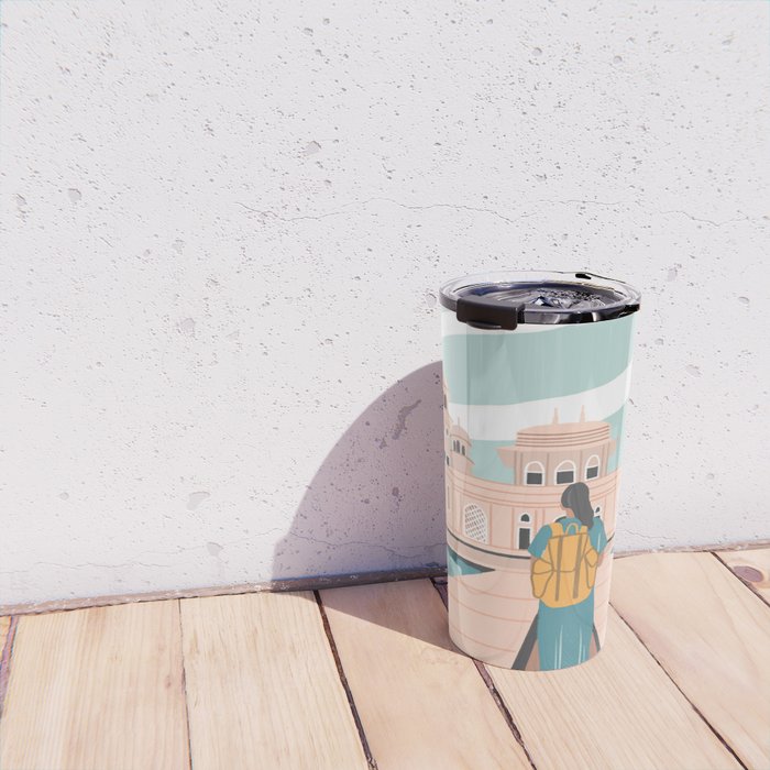 Girl traveling in India Travel Mug Gallery Image 4