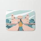 Girl traveling in India Bath Mat Gallery Image 1