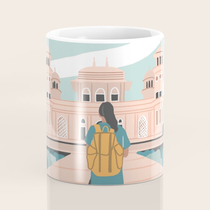 Girl traveling in India Coffee Mug Gallery Image 4