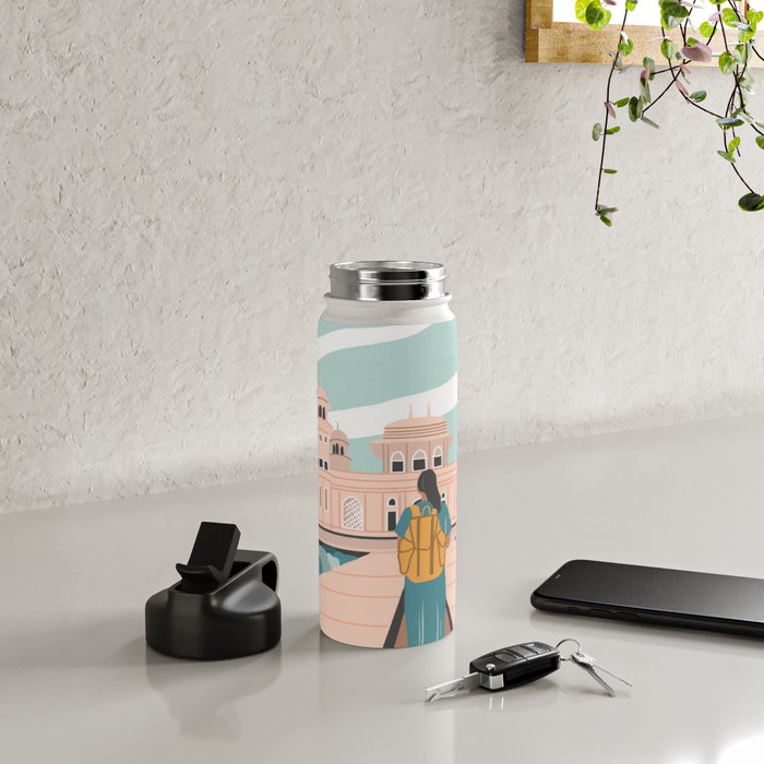 Girl traveling in India Water Bottle Gallery Image 4