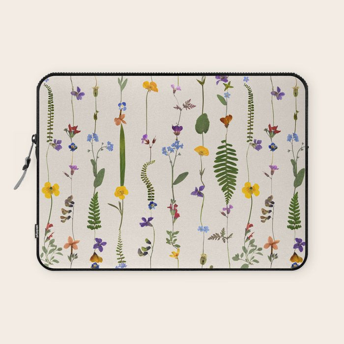 Pressed Florals Laptop Sleeve Gallery Image 1