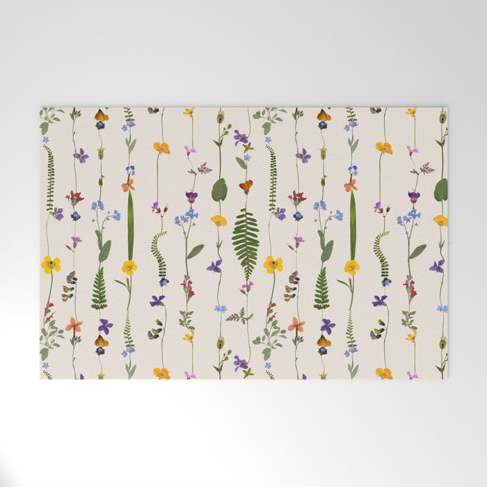 Pressed Florals Welcome Mat Gallery Image 1