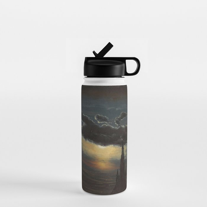 "Study of Clouds in Moonlight" by Knud Baade, 1848 Water Bottle Gallery Image 1