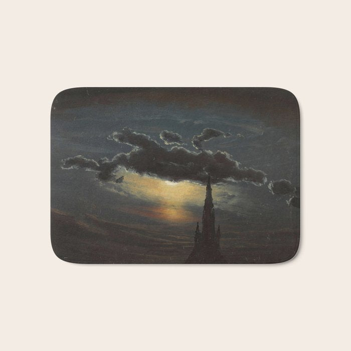 "Study of Clouds in Moonlight" by Knud Baade, 1848 Bath Mat Gallery Image 1