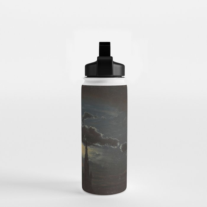 "Study of Clouds in Moonlight" by Knud Baade, 1848 Water Bottle Gallery Image 2