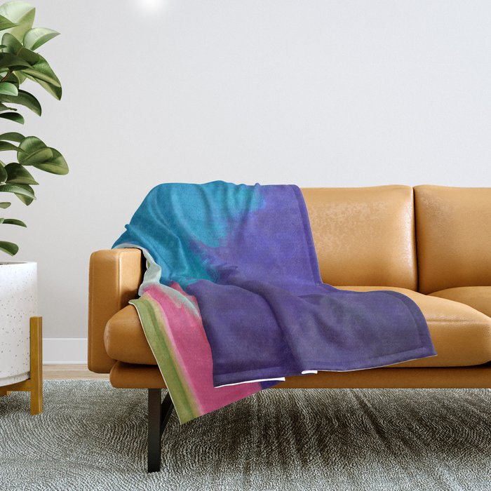 Summer Storm with Green Fields Throw Blanket Gallery Image 1
