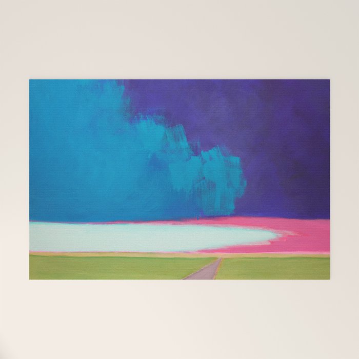 Summer Storm with Green Fields Welcome Mat Gallery Image 1