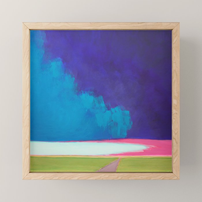 Summer Storm with Green Fields Mini Art Print Gallery Image 1