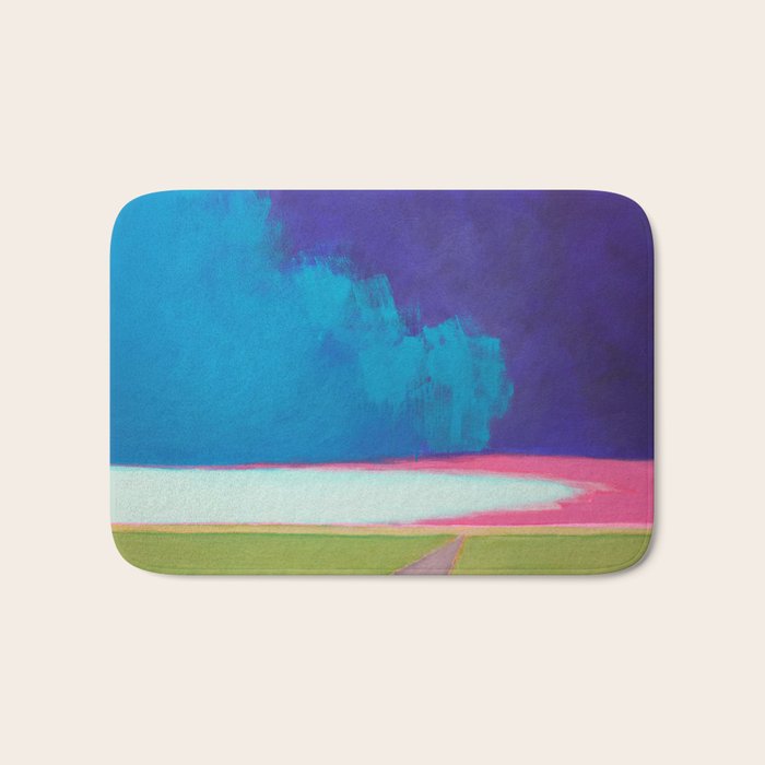Summer Storm with Green Fields Bath Mat Gallery Image 1