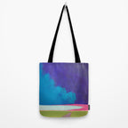 Summer Storm with Green Fields Tote Bag Gallery Image 2
