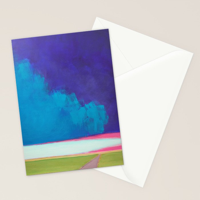 Summer Storm with Green Fields Stationery Card Gallery Image 2