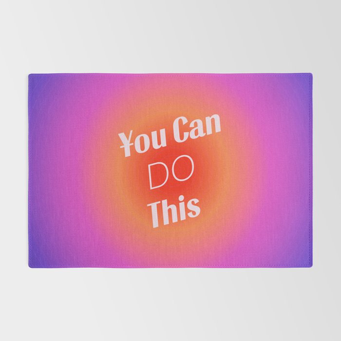 You Can Do This - Gradient Inspirational Quotes Rug Gallery Image 2