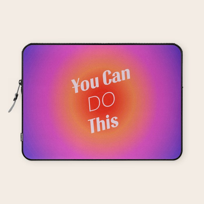 You Can Do This - Gradient Inspirational Quotes Laptop Sleeve Gallery Image 1