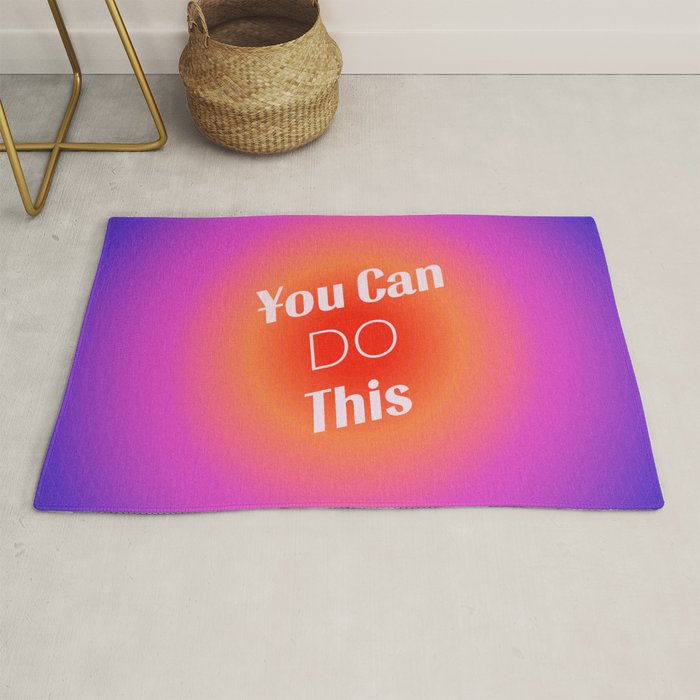 You Can Do This - Gradient Inspirational Quotes Rug Gallery Image 1