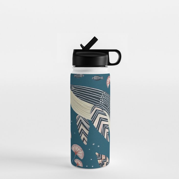 Whale in Bloom Water Bottle Gallery Image 1