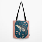 Whale in Bloom Tote Bag Gallery Image 2