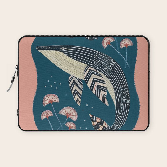 Whale in Bloom Laptop Sleeve Gallery Image 1