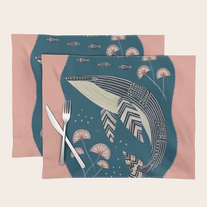 Whale in Bloom Placemat Gallery Image 1