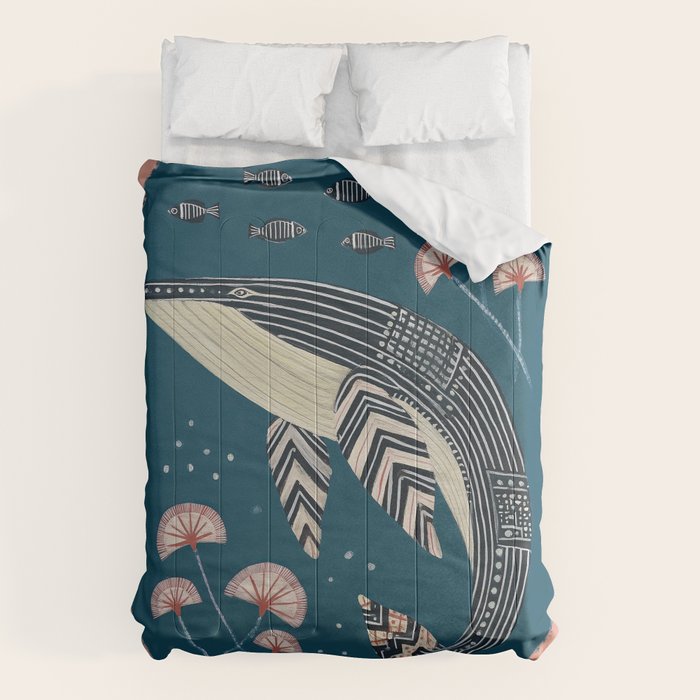 Whale in Bloom Comforter Gallery Image 1