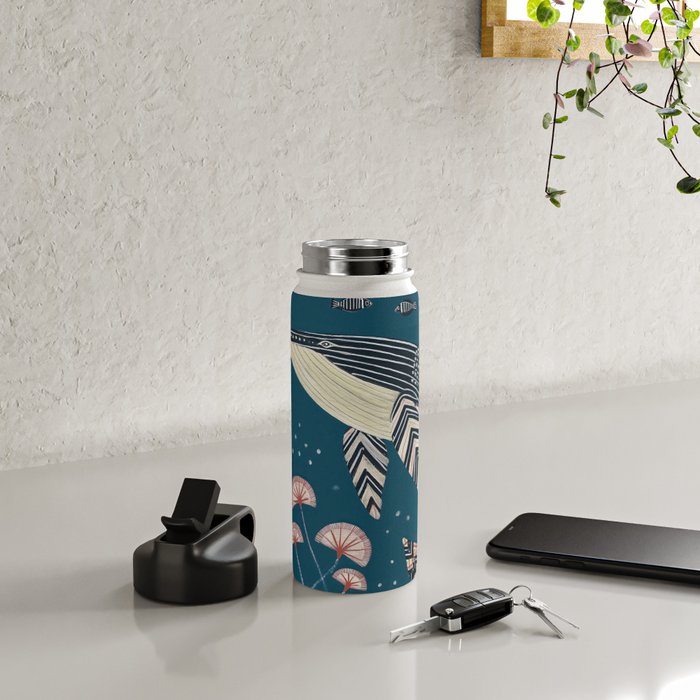 Whale in Bloom Water Bottle Gallery Image 4