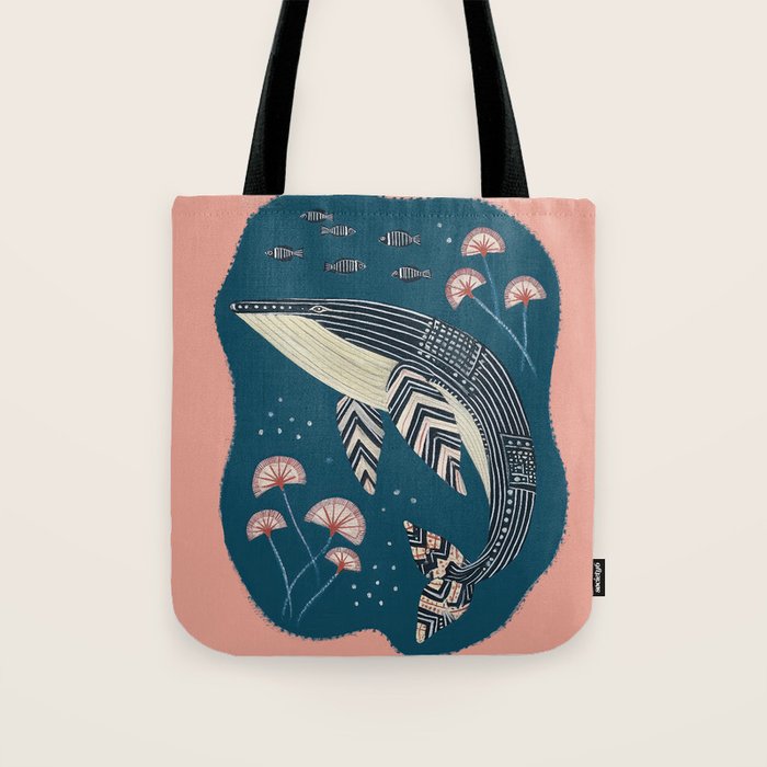 Whale in Bloom Tote Bag Gallery Image 1