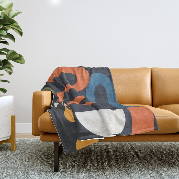 Abstract Colorful Setting 1 Throw Blanket Gallery Image 1