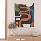 Abstract Colorful Setting 1 Wall Tapestry Gallery Image 2