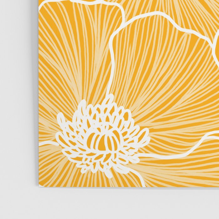 Saffron Yellow Poppies Poster Gallery Image 3
