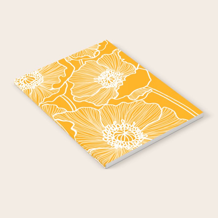 Saffron Yellow Poppies Notebook Gallery Image 1