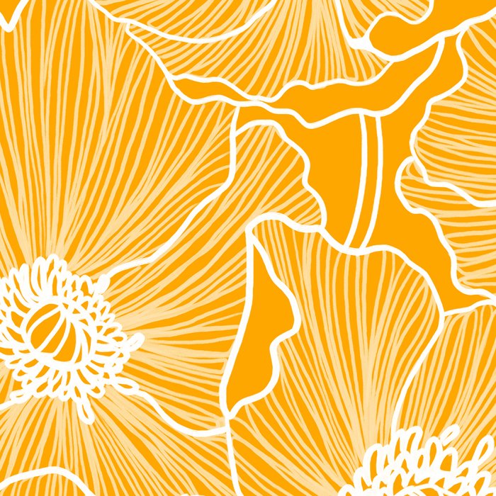 Saffron Yellow Poppies Coffee Mug Gallery Image 2