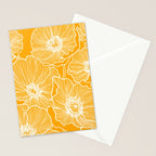Saffron Yellow Poppies Stationery Card Gallery Image 2