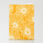 Saffron Yellow Poppies Stationery Card Gallery Image 2