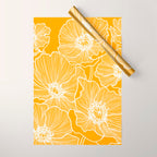 Saffron Yellow Poppies Wrapping Paper Gallery Image 1