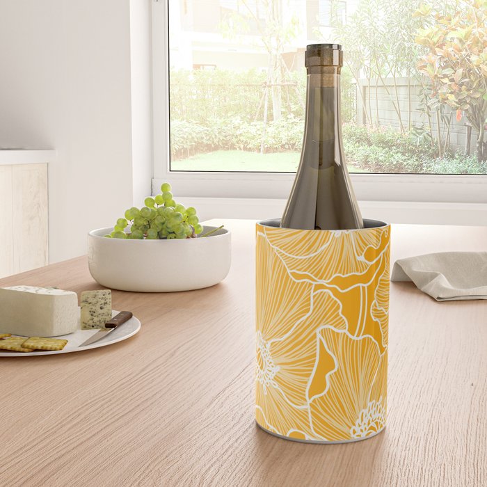 Saffron Yellow Poppies Wine Chiller Gallery Image 4