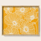Saffron Yellow Poppies Serving Tray Gallery Image 1