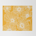 Saffron Yellow Poppies Throw Blanket Gallery Image 2