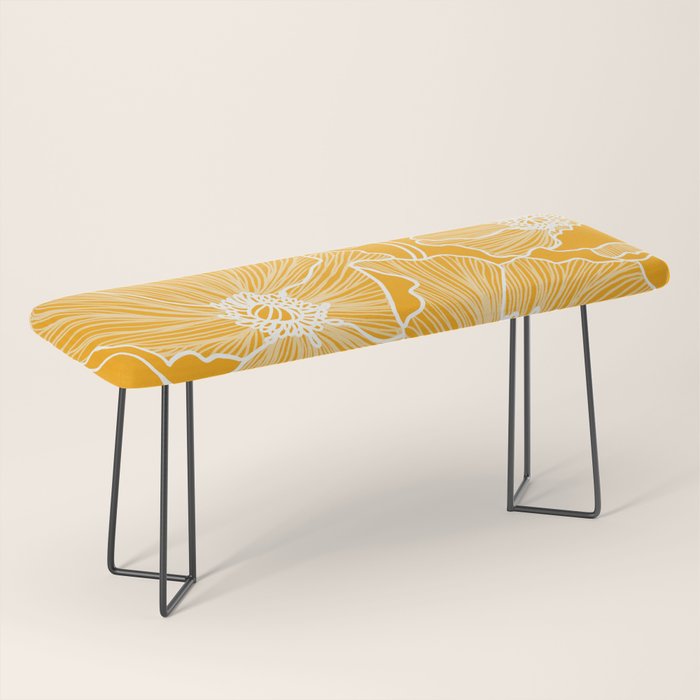 Saffron Yellow Poppies Bench Gallery Image 1