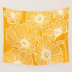 Saffron Yellow Poppies Wall Tapestry Gallery Image 4