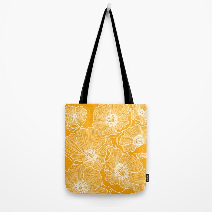 Saffron Yellow Poppies Tote Bag Gallery Image 2