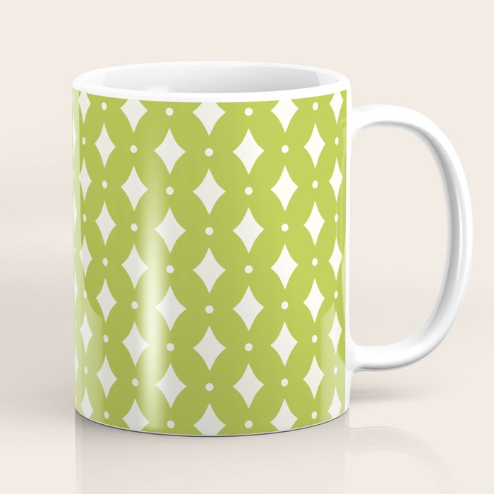 Vintage Stars XVIII Chartreuse Green Coffee Mug Gallery Image 1