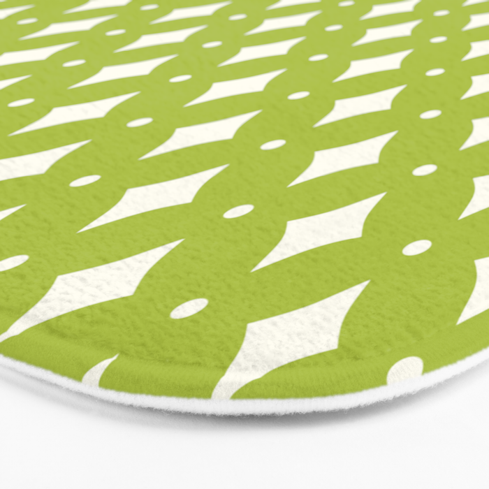 Vintage Stars XVIII Chartreuse Green Bath Mat Gallery Image 3