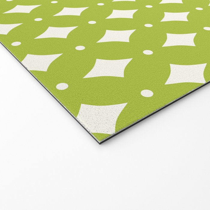 Vintage Stars XVIII Chartreuse Green Welcome Mat Gallery Image 2
