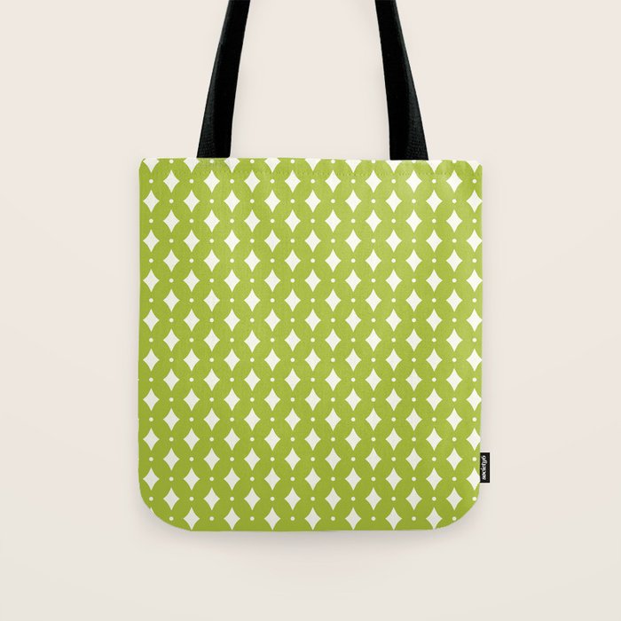 Vintage Stars XVIII Chartreuse Green Tote Bag Gallery Image 1