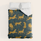 Leopard pattern Black Duvet Cover Gallery Image 6