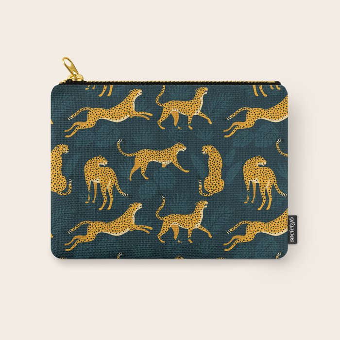 Leopard pattern Black Carry All Pouch Gallery Image 1