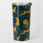 Leopard pattern Black Travel Mug Gallery Image 2