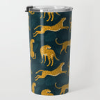 Leopard pattern Black Travel Mug Gallery Image 3