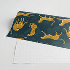 Leopard pattern Black Wrapping Paper Gallery Image 2